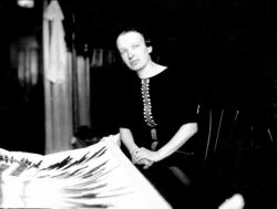 kvinne, vevstol, vevnad