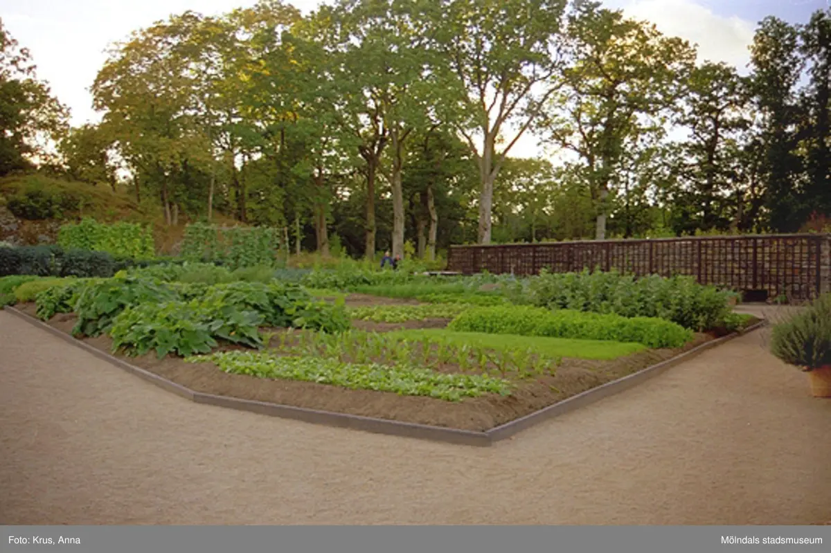 Köksträdgården och "tjänstefolksbyggnaden" i Gunnebo.