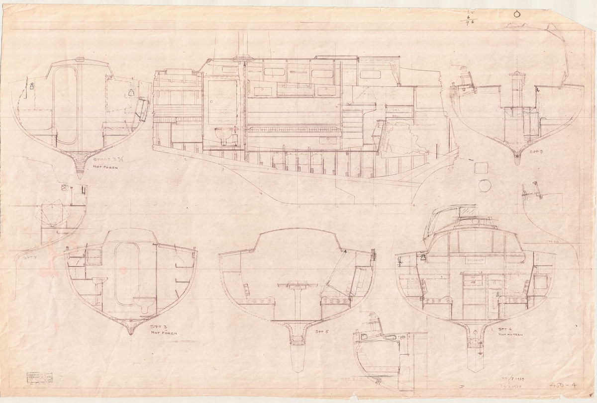 inredning, ruff SB, sektioner