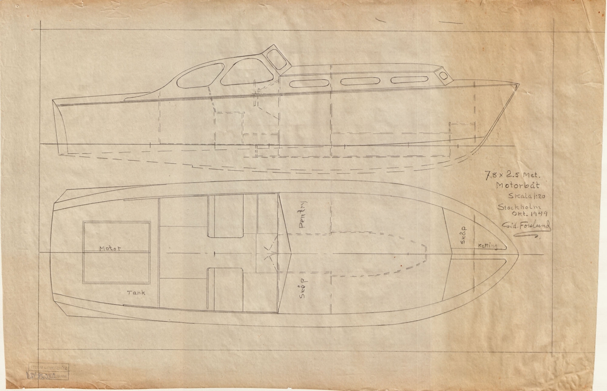 Inredningsritning i plan och profil