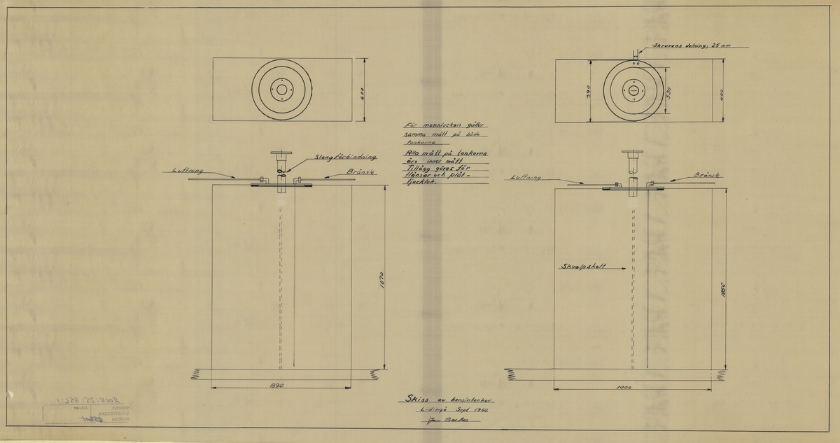 Skiss av bensintankar