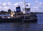 Flyttning av Jarramas från Marinmuseum till Handelshamnen inför Baltic Sail 2000 som äger rum 3-6 augusti.