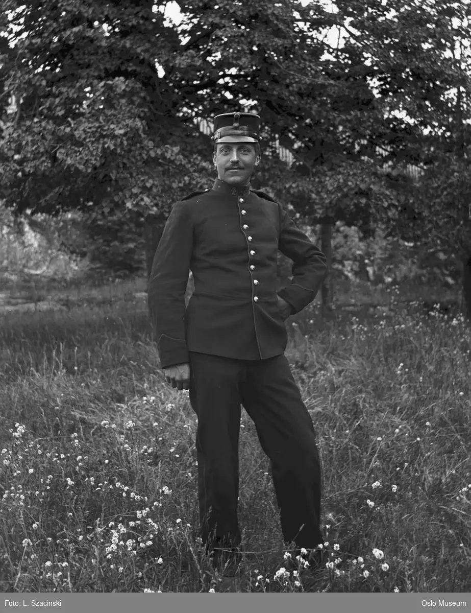 portrett, mann, militær, uniform