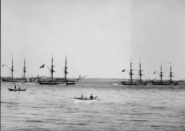 Skeppsgossebriggarna på kronoredden i Karlskrona.