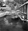 Uppland, Stockholms län, Frötuna skeppslag, Länna socken, Urö. Motorfiskebåt från Urö vid Bergshamra verkstad, byggd på Söderöra 1940.