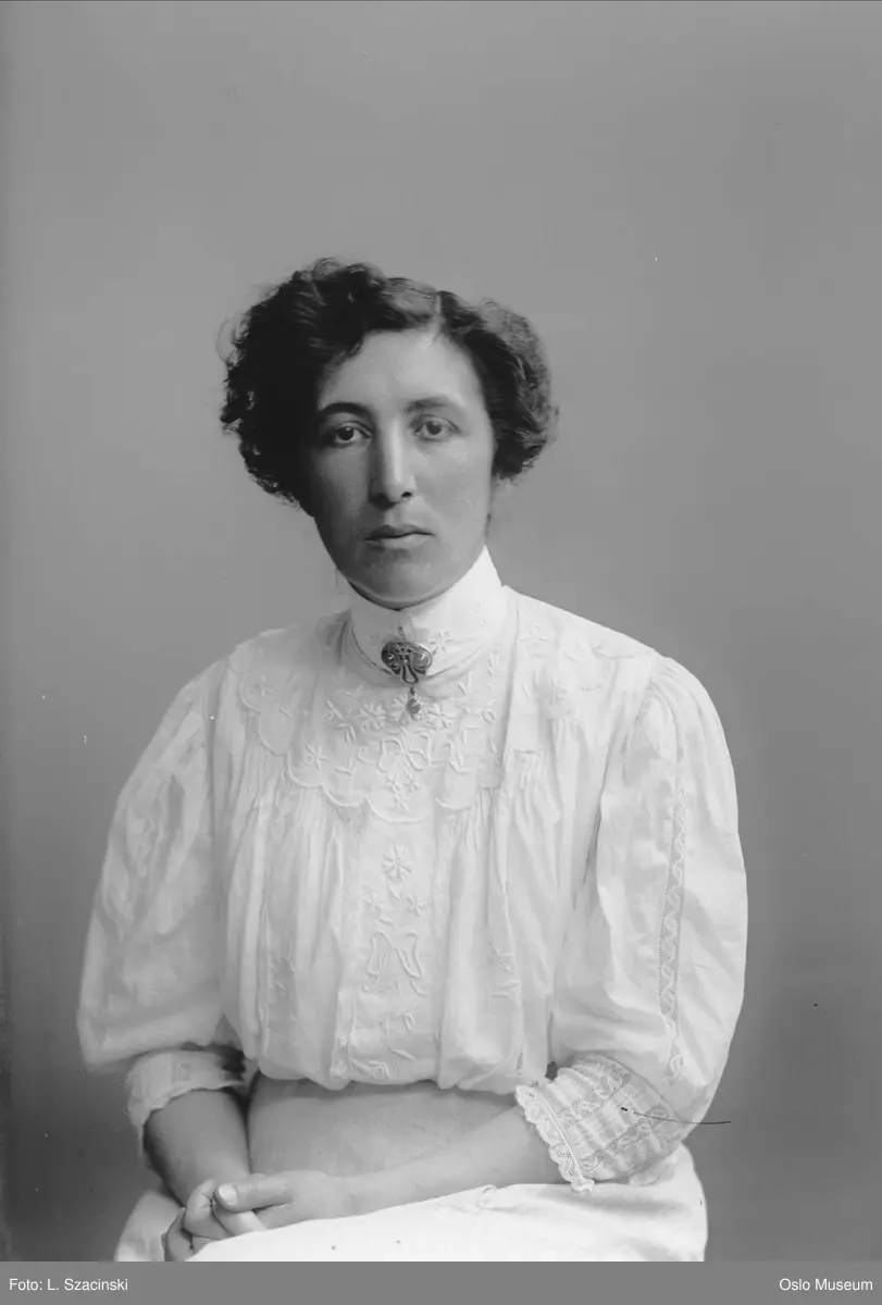 portrett, kvinne, forfatterinne, sittende halvfigur