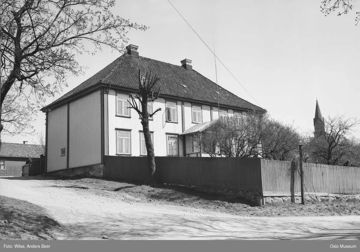 Nedre Blindern gård, Vestre Aker prestegård, bolighus, hage, kirke