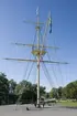 Gladans mast vid Sjöhistoriska Museet