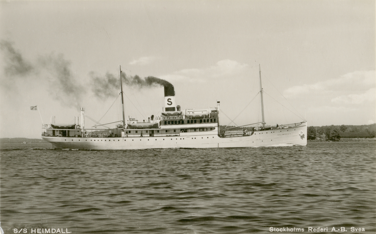 S/S HEIMDAL Stockholms Rederi A.-B. Svea -Sjöhistoriska museet ...
