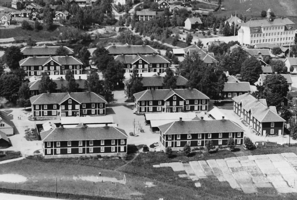 Arbetarbostäder, Domnarvets järnverk
Exteriör, flygbild