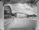 Montage med förslag på ombyggnad av Grand hotell, Stockholm
Exteriör