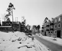 Bostadsområde
Exteriör och bygge av flerbostadshus i vinterlandskap.