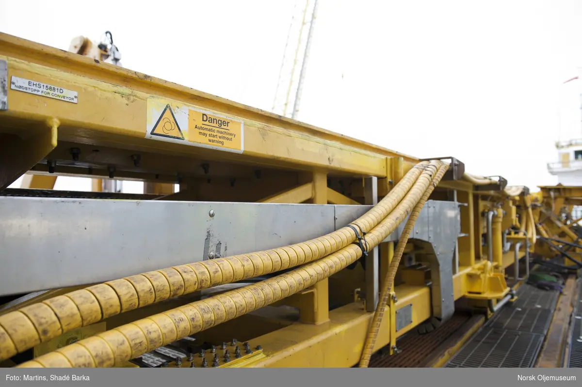 Pipe Transfer Conveyor'en er et samlebånd som frakter alle rørene/borestrengen fra fra lagerplassen på værdekket, og over til boredekket.