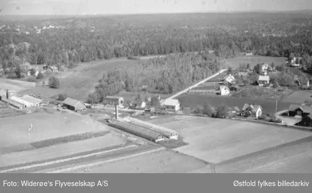 oversiktsbilde, gartneri, gårdsbruk, boliger, skråfoto,