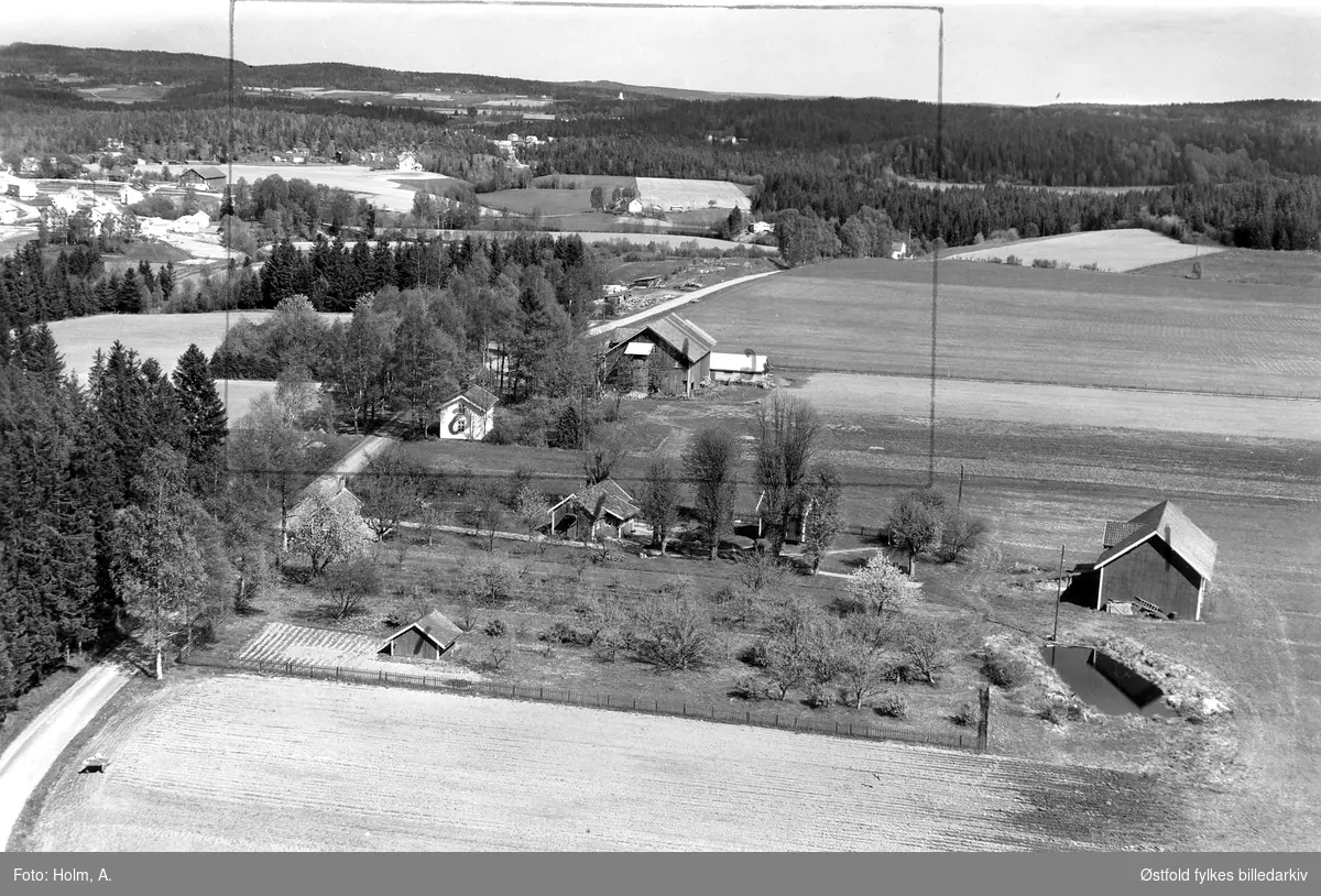 Furulund i Eidsberg, flyfoto fra 27. mai 1957.