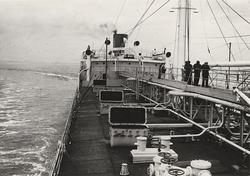 Däcksbild av tankern M/S ARISTON vid provturen 9/6-38 i Göte