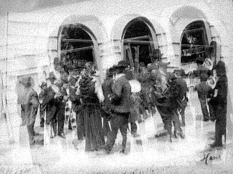 En samling bilder fra Telemark o. a. st. Bl. a. Seljord dyrsku, telemarksbåtene, mennesker, turistliv, Gråtenmoen ekserserplass, Dyrsku Dalen 1906 m. v.