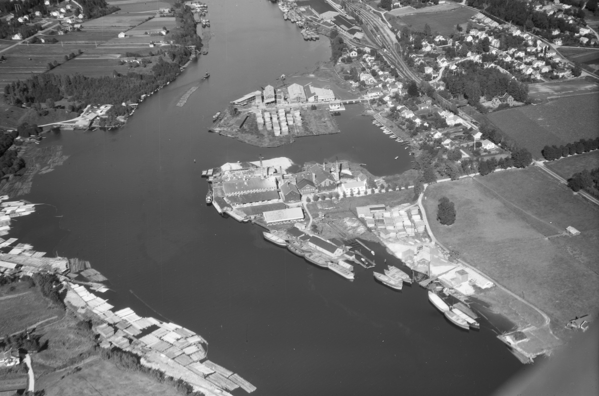 Ulike Widerø flyfoto fra Skien kommune, Borgestad og omegn 