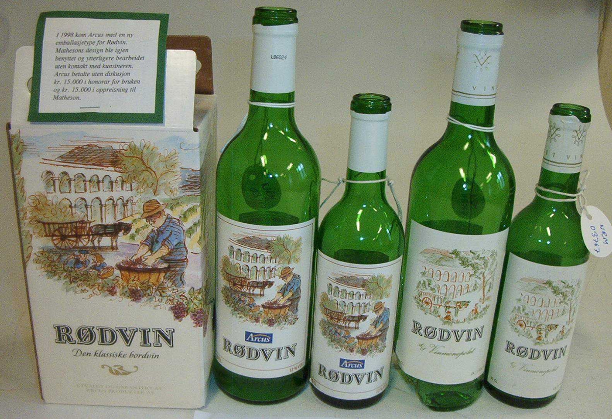 Fredrik Matheson's design for etikett: rødvin
Vinproduksjon ved romersk akvadukt.