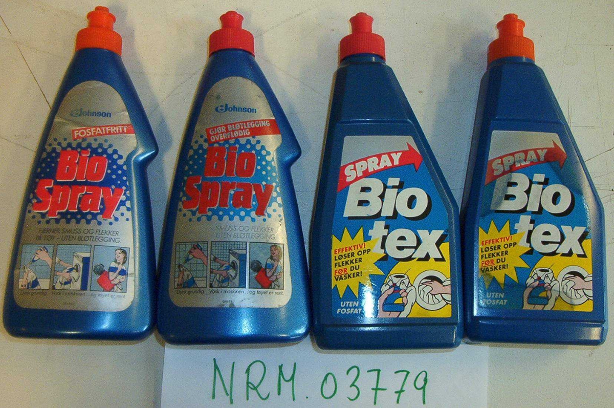 2 flasker Biotex spray fra Tomten
2 flasker Biospray fra Johnson
1 eske majones fra Mills
1 eske majones fra Den-ja
2 flasker ketchup fra Mills
1 flasker ketchup fra Idun
1 flaske klorin fra Lilleborg
2 flasker klorin fra Tomten
1 flaske balsamshampoo fra Midelfart
1 flaske balsamshampoo fra Gillette
1 boks morsmelktillegg fra Nestlé
1 boks morsmelktillegg fra Collett
1 ekske sjokolade fra Freia
1 ekske sjokolade fra Fazer
1 glass søtningsmiddel Tomten
1 glass søtningsmiddel Bayer Kjemi Lysaker
1 glass søtningsmiddel Erik Haugen 
1 este fullkornbrød fra Wasa
1 este fullkornbrød fra Vestfold Flatbrødfabrikk
4 pakker kalorifattig sjokopulver fra Grete Roede
3 pakker kalorifattig sjokopulver fra Confecta
2 bokser kattemat Fristis fra Riber & Sønn Bergen
2 bokser kattemat Knaskis fra Master Foods
3 flasker Ajax fra Colgate Palmolive
1 flaske rengjøringsmiddel fra Tomten
1 flaske Lijax fra TD Buvika
