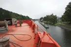 En resa med m/s Östanvik t o r  Lövholmen, Stockholm-Slite, Gotland 2011, fraktandes cement. En dokumentation av Arkivarie Eva Hult och fotograf Anneli Karlsson från Sjöhistoriska.