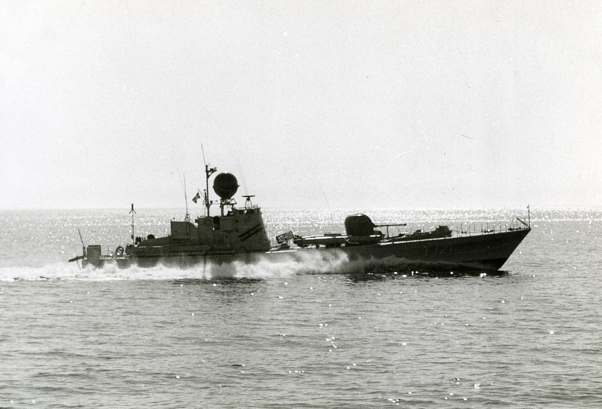 Spica (T 121), första torpedbåten i den nya T 121 - T 126 serien.