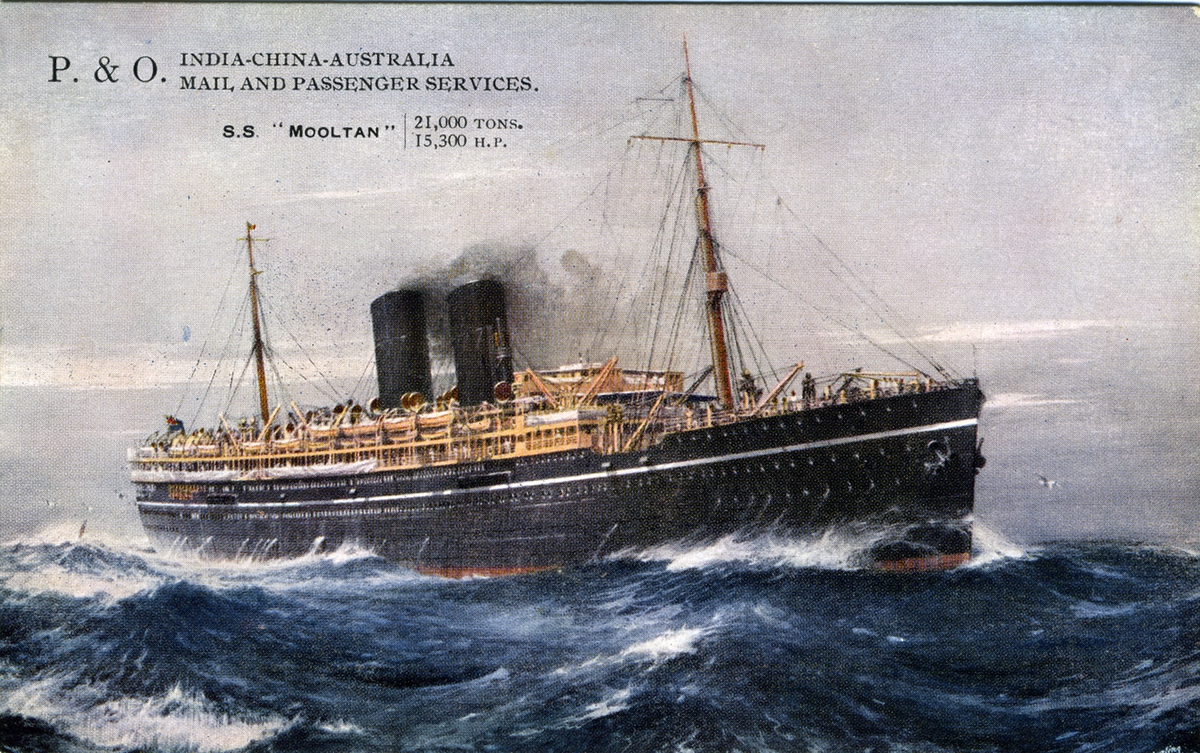 P. & O. India-China-Australia Mail and Passenger Services S.S. "Mooltan" ....