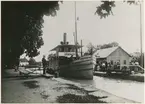 SÖDERKÖPING i Göta kanal vid Söderköping, 1950.