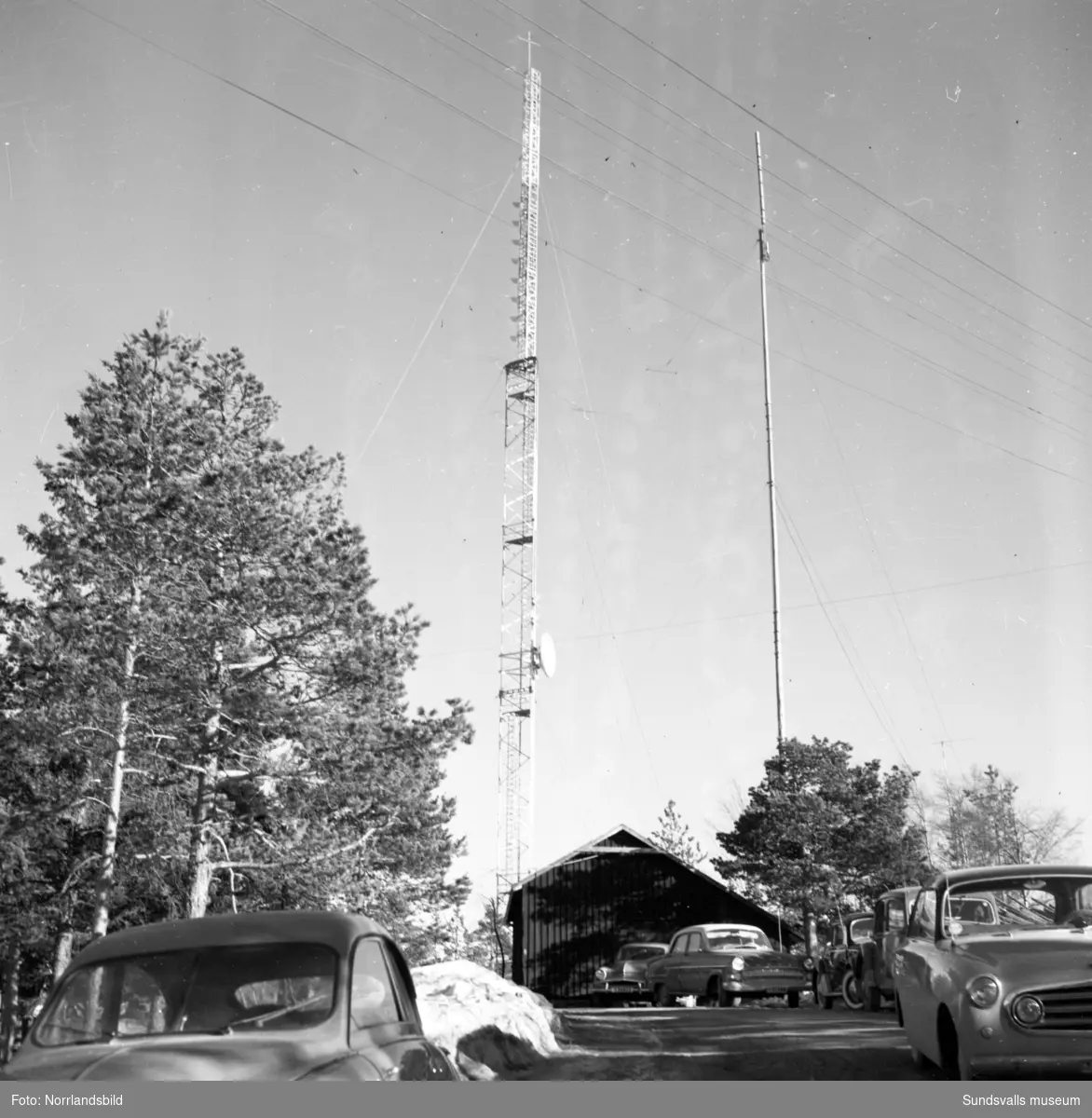 TV-mast och station på Södra berget i Sundsvall.