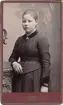 Kabinettsfotografi - Alma Laurén 16 år, konfirmation, Uppsala 1888