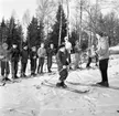 På slalomträning i skidskolan, troligen Uddevalla