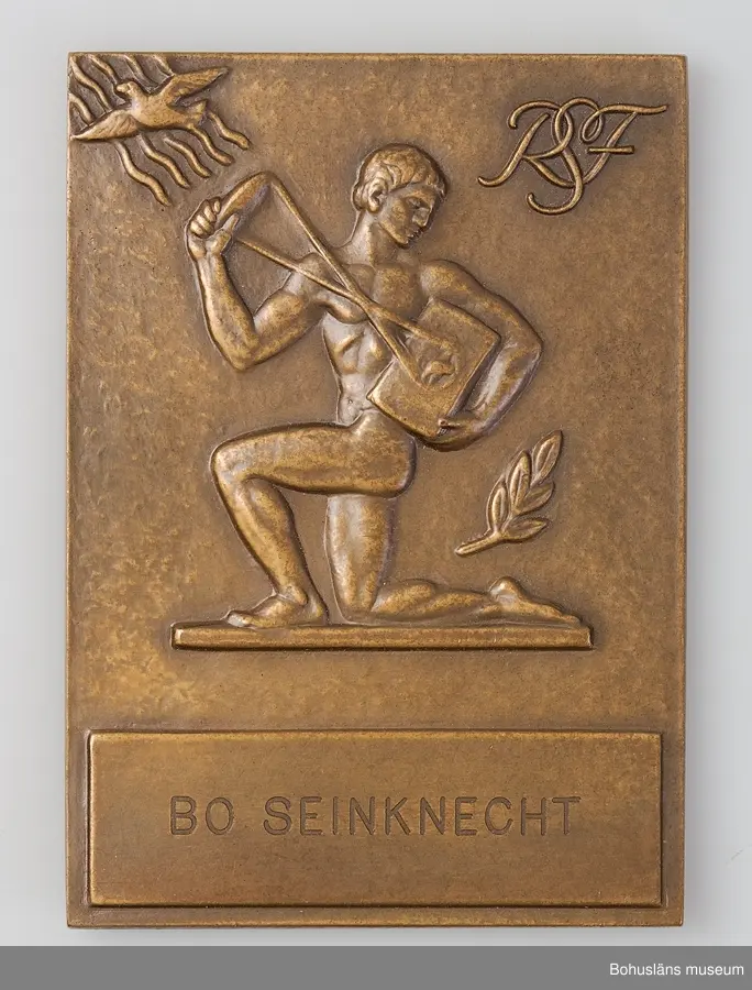 24 st medaljer/plaketter för pris i olika fototävlingar till Bo Seinknecht;  Mästartävlan, Riksfototävlingen, Uddevalla Fotoklubb, Västsvenska  mellan åren 1941 och 1959 .