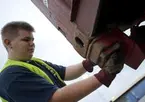 Bulkkaffe transporteras från Frihamnen till Arvid Nordqvist i Sundbyberg.