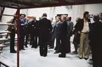 Besökare i Albin Marins anläggning i Gustavsvik, Kristinehamn, vid invigningen 23 januari 1976.