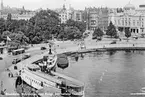 Stockholm. Nybroviken med Kungl. Dramatiska Teatern.
Äkta foto, Förlag Nordisk Konst.