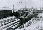 Torrdoackan år 1906 med ett okänt fartyg.