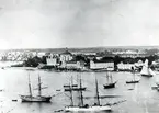 Utsikt över Skeppsholmen omkring 1860.