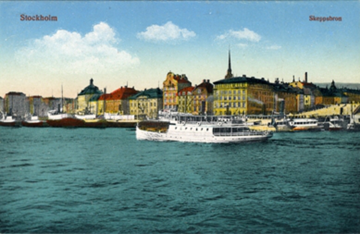 Stockholm. Skeppsbron.
Göteborgs Konstindustri-Aktiebolags Förlag, Stockholm. 6 Import.