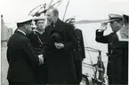 Prins Wilhelm besöker kfl. Ombord på Flaggskeppet. Hårsfjärden