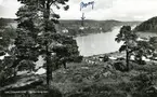 Valdemarsvik. Valdemarsviken. Vykort daterat juli 1945.