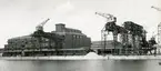 Nya magasinsbyggnaderna i Frihamnen sommaren 1926.