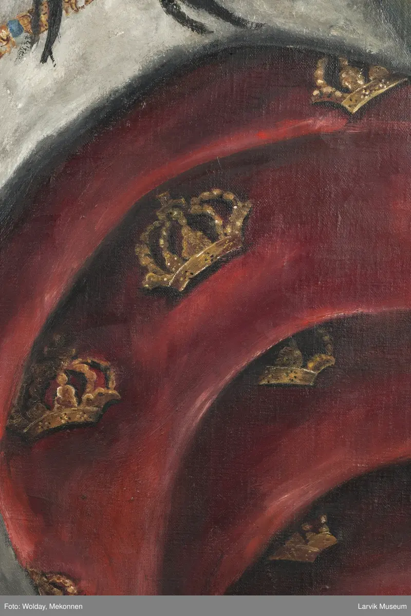 Kong Frederik V i rustning og hermelinskappe