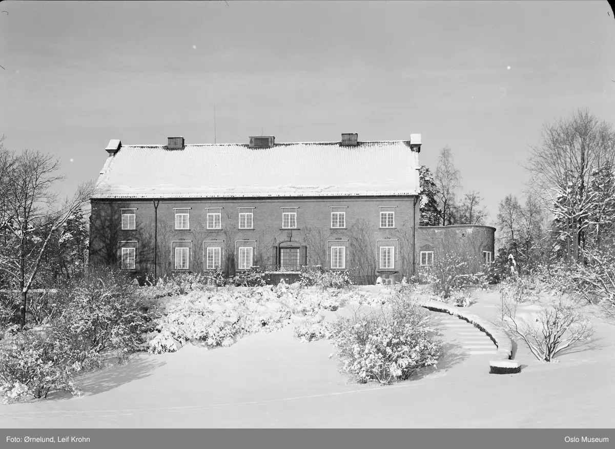 hage, villa, snø