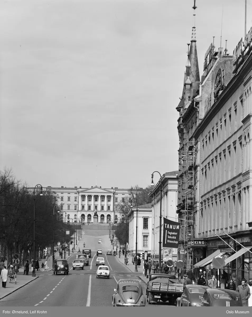 gateløp, forretningsgårder, gateliv, biler, mennesker, gatebelysning, park, Universitetet, Slottet