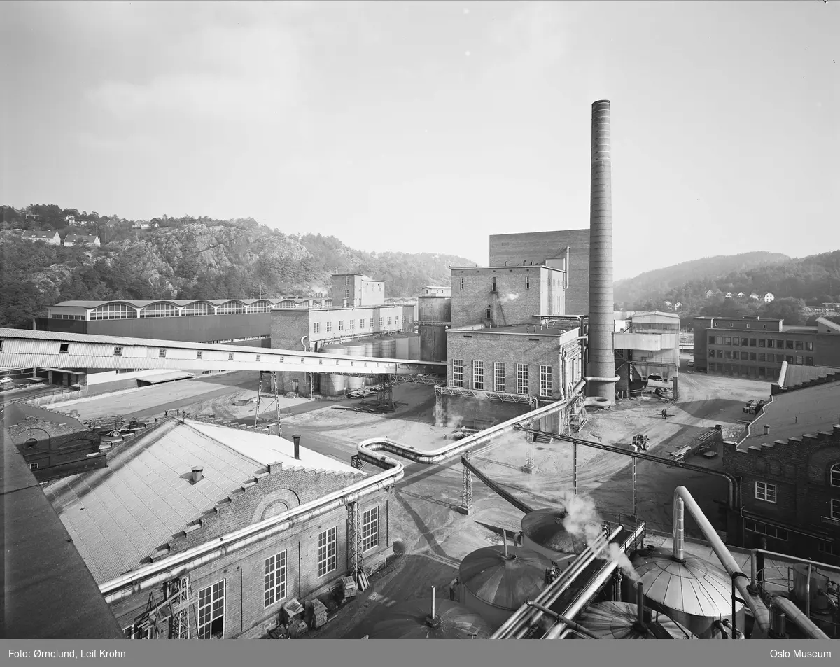 Saugbruksforeningen, eksteriør, fabrikkbygninger, kran