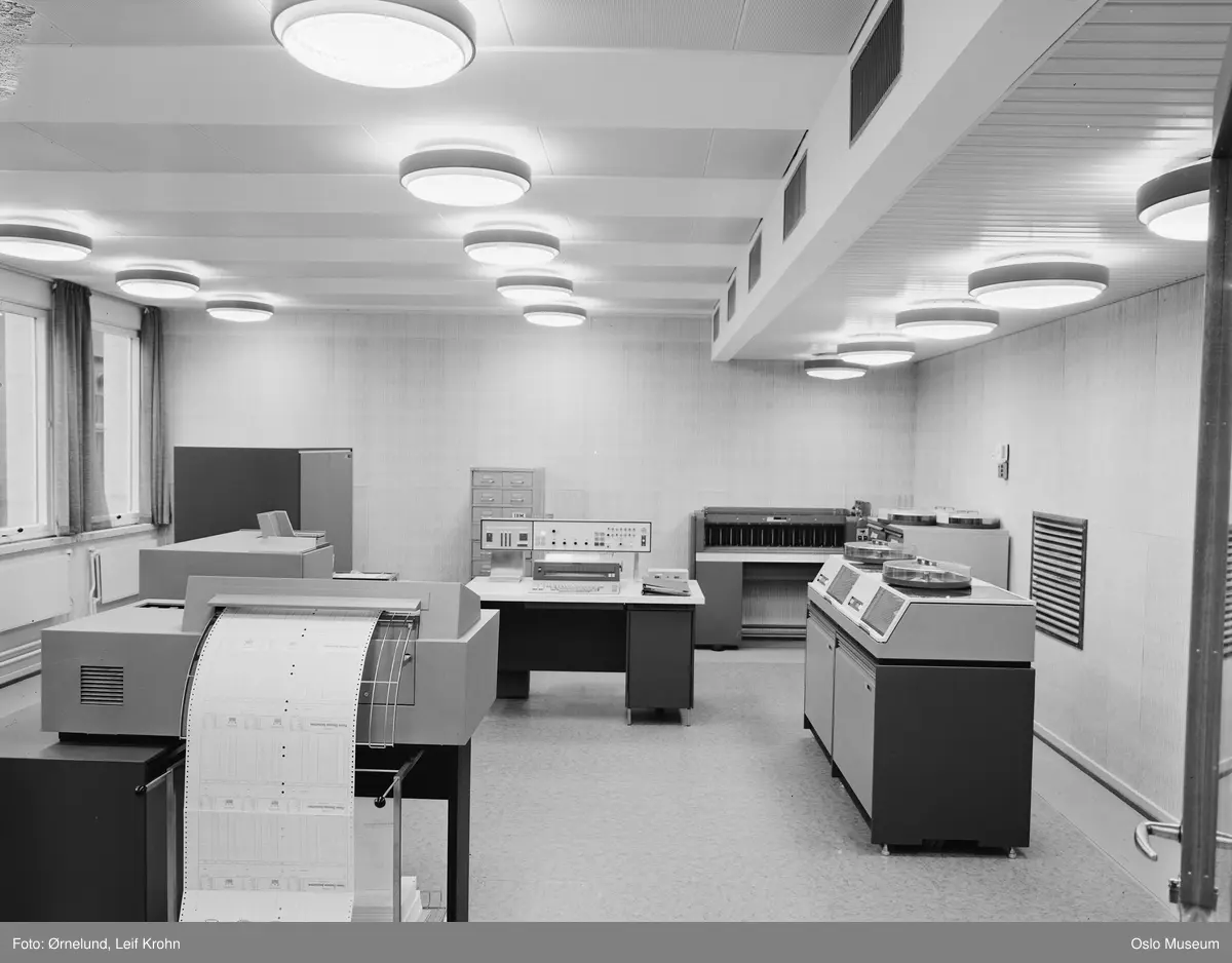 Fellesmeieriet, interiør, datarom, datamaskiner
