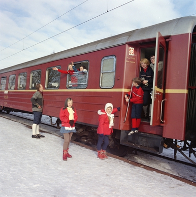 Dokumentasjon av jernbanereise, mars 1969.