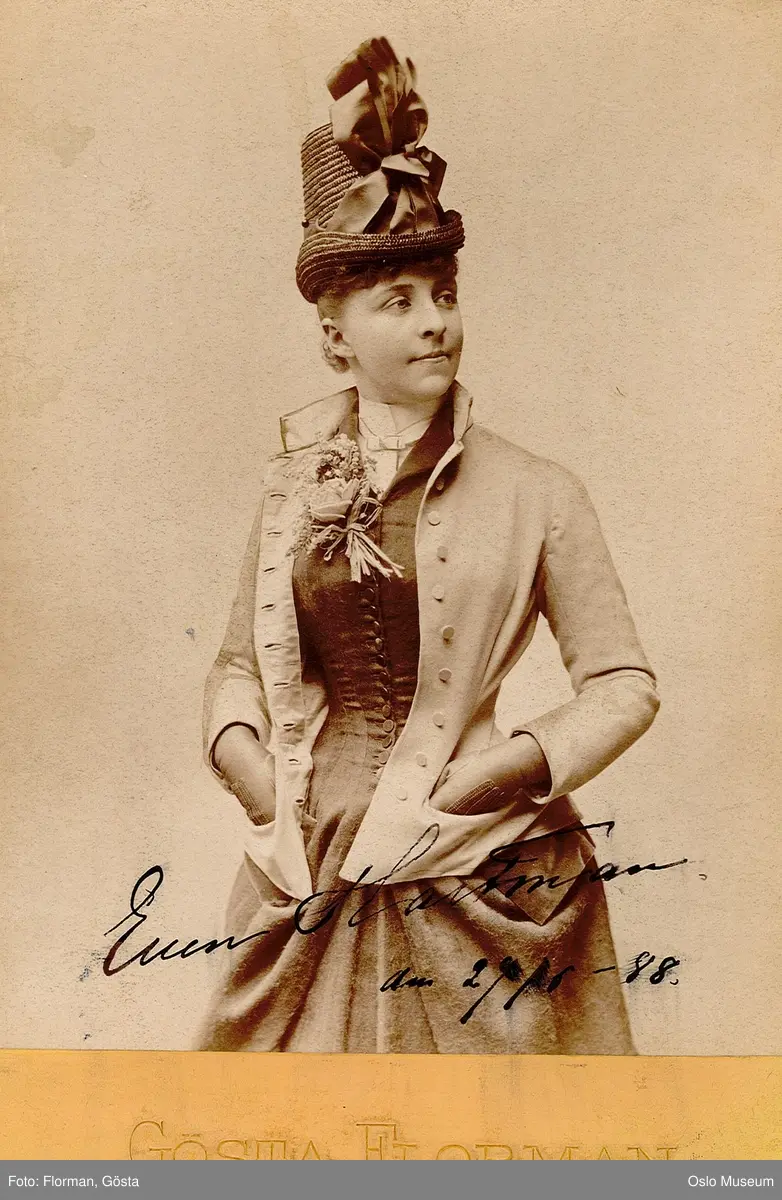 portrett, kvinne, skuespillerinne, stående halvfigur, hatt