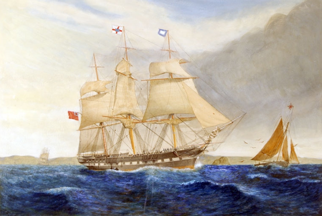 A Blackwell frigate in choppy sea
