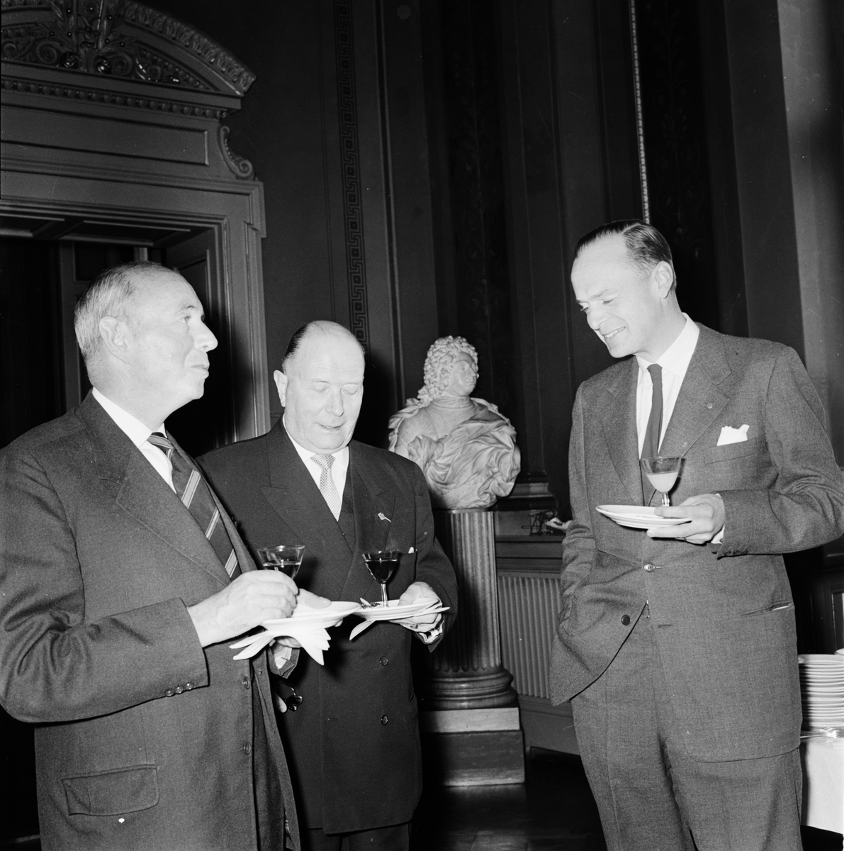 Universitetet - mottagning för deltagarna i internationell rättskonferens, Uppsala maj 1958